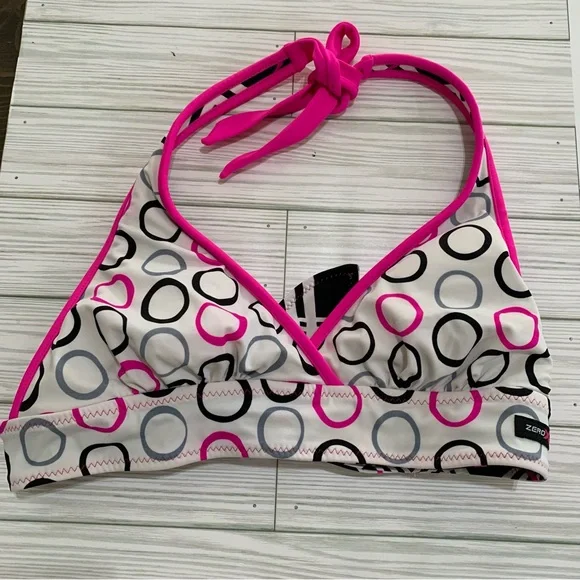 Zero Xposure Reversible Bikini Top Size 10 Pink Black - Picture 3 of 4